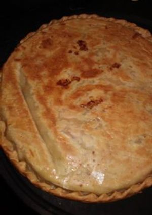 Una foto de Tarta de zapallitos y pollo
