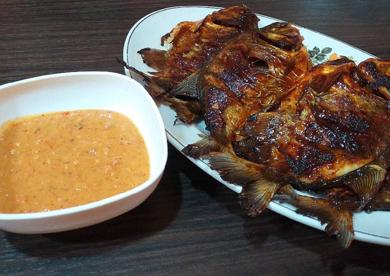 Ikan bawal bakar teflon ala mamisha