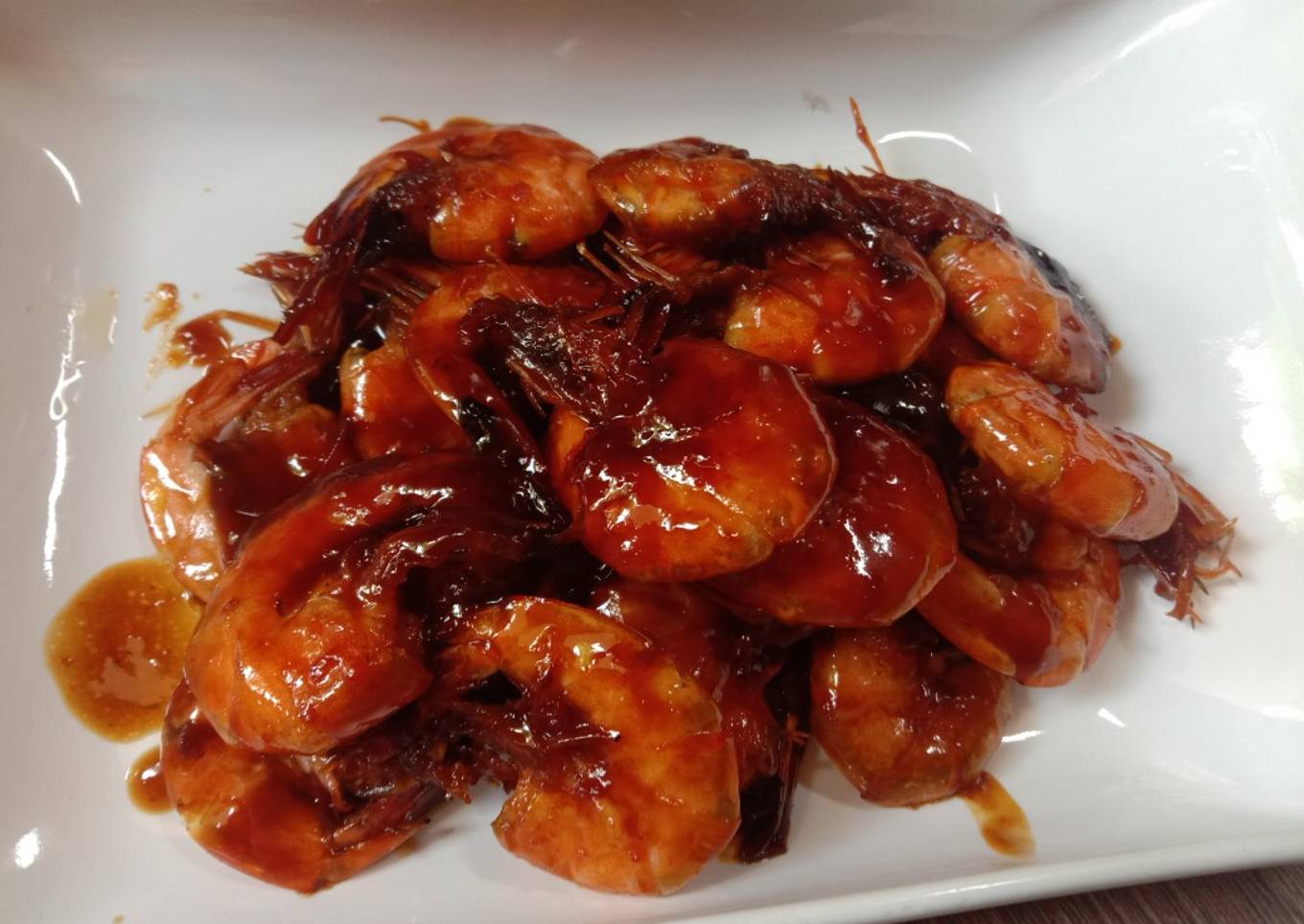 Udang panggang pedas manis