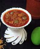 Methi Keri athanu (Fenugreek Seeds and raw mango pickle)