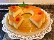 Una foto de flan de avellanas