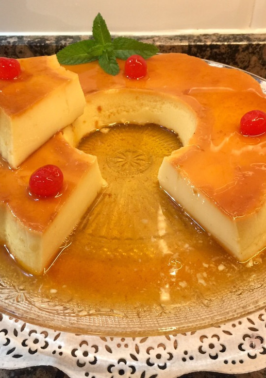 Una foto de Flan de huevo con esencia de avellana