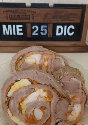 Una foto de Matambre arrollado casero