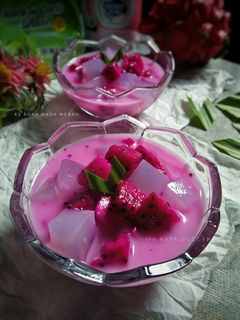 Foto resep Es Buah Naga Merah