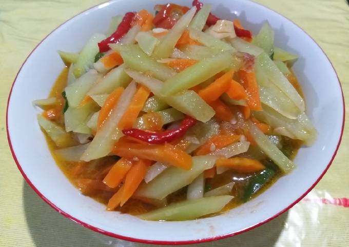 Resep: Tumis Labu jipang plus wortel Enak Dan Mudah