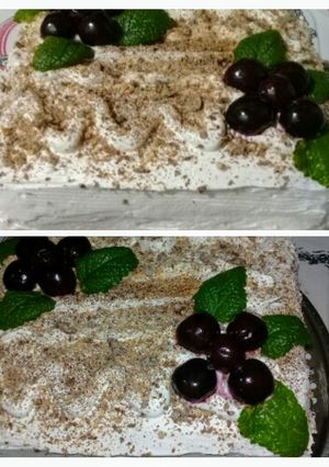Una foto de Torta chocolate, crema y Dulce🎂😋😍