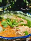 Banh Canh with Pork Cartilage and Fried Fish Cake