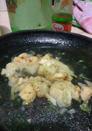 Foto resep Bakwan tahu kuah no spicy