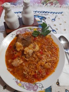 O poză a rețetei Varză acră cu carne de oaie.