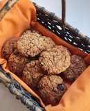 Galletas de avena rústicas sin azúcar ni endulzante agregados