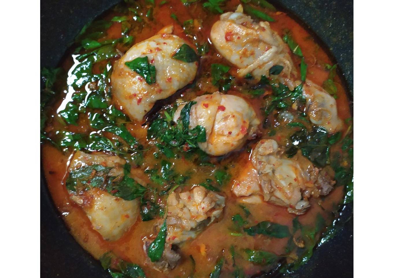 Ayam rica-rica daun kemangi