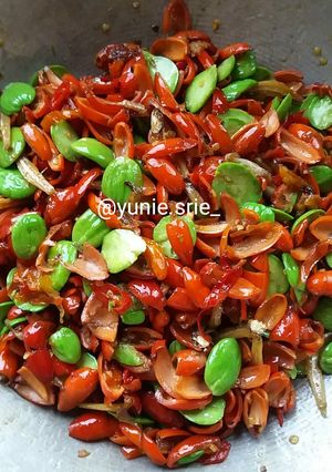 Foto resep Oseng kulit linjo campur pete dan teri