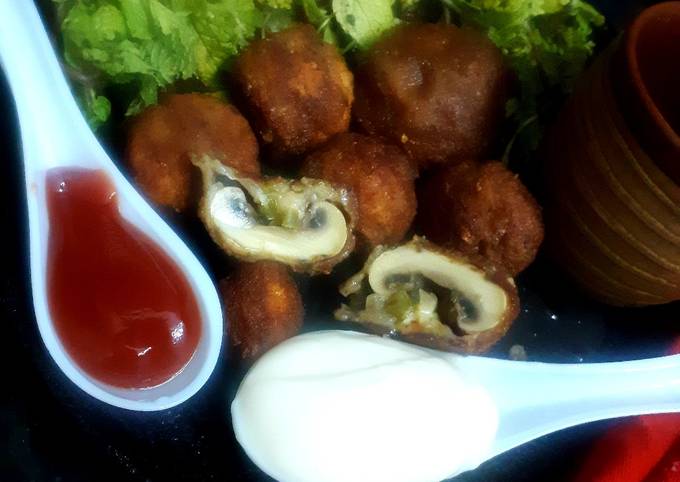 Step-by-Step Guide to Make Super Quick Homemade Stuffed mushroom pakoda