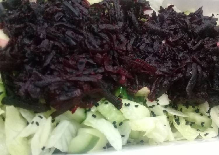 Step-by-Step Guide to Prepare Any-night-of-the-week Green salad with beet root