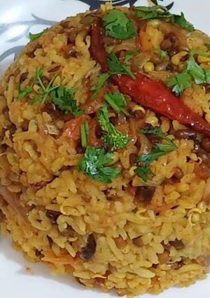 A picture of Healthy & Tasty Moong Sprouts Pulao/ Rich Protein Sprouts Pulao.