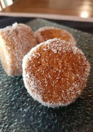 Una foto de Alfajores de coco