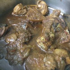 A picture of Methi Chicken.