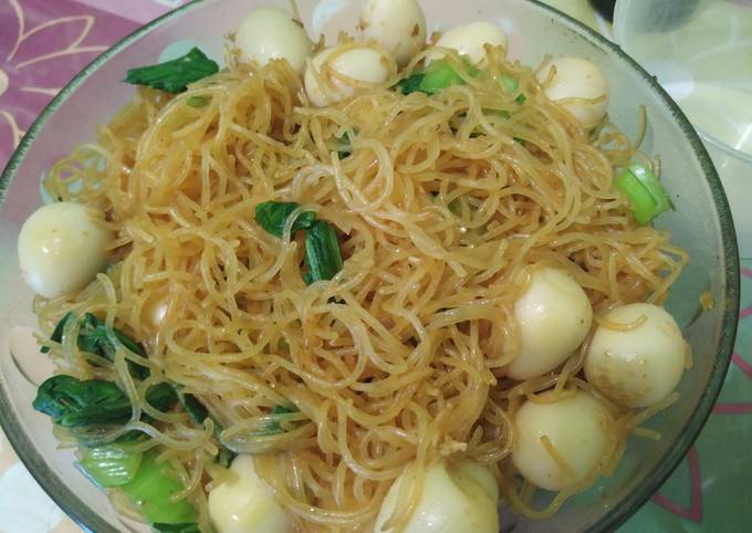 Resep bikin Bihun Goreng telur puyuh simpel yang spesial