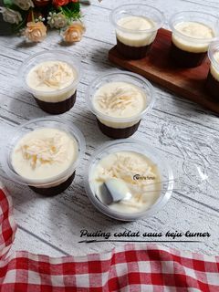 Foto resep Puding coklat saus keju lumer