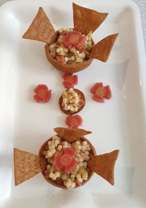 A picture of Sabudana Salad in Edible Bowl.