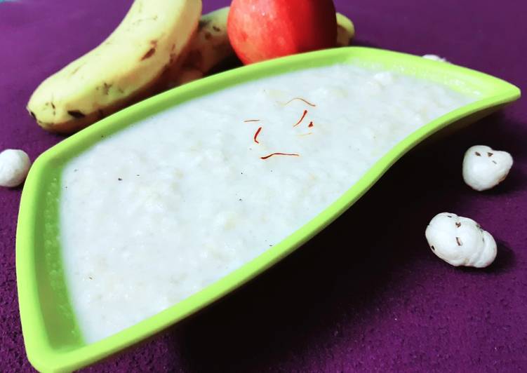 Rice apple banana porridge