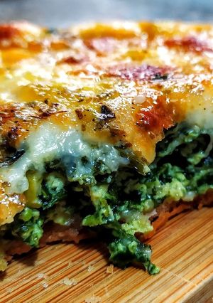 Una foto de Quiche De🌿Espinacas y Mozzarella...!