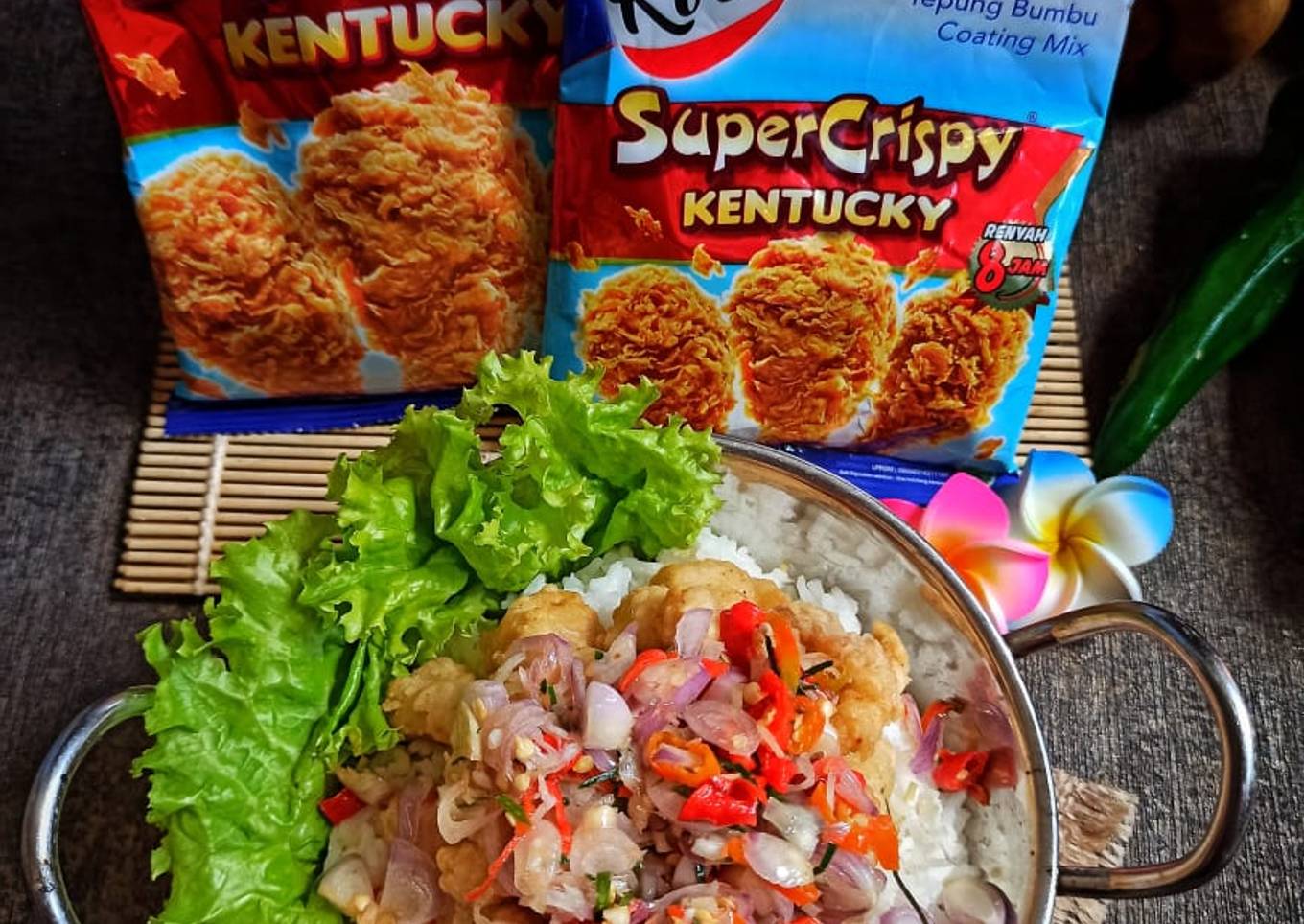 Resep Ayam Crispy Sambal Matah KOBE, Lezat Sekali