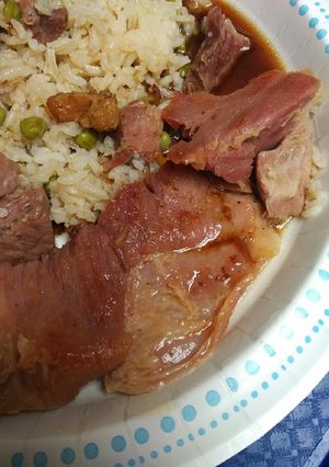 A picture of Ham Steaks with Redeye Gravy.
