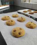 Peanut butter and chocolate chip cookies
