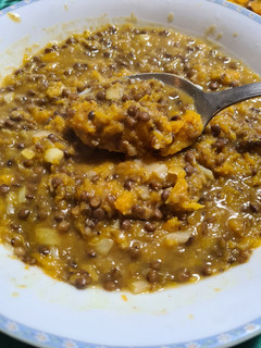 Foto di Zuppa di lenticchie e zucca rossa