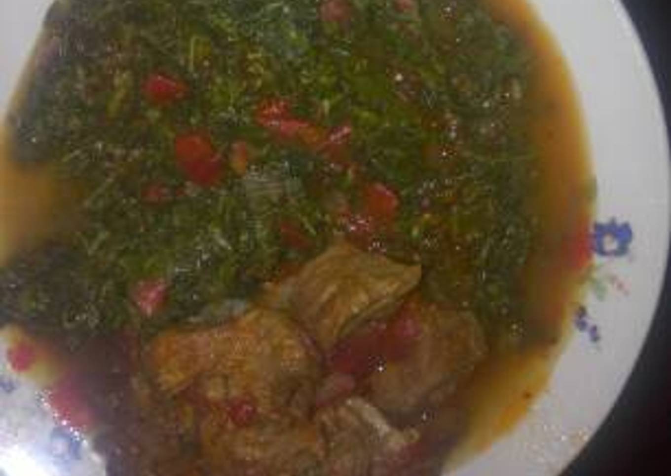 Beef stew with kienyeji