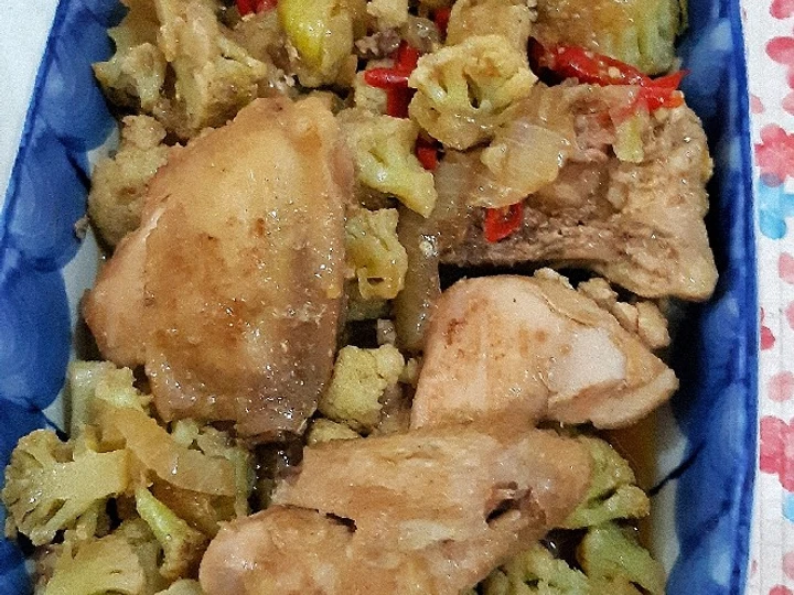 Cara Mudah Menyiapkan Resep Chicken cauli flower with teriyaki sauce yang Lezat Anti Ribet, Lezat