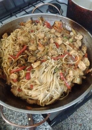 Una foto de Pastas con verduras