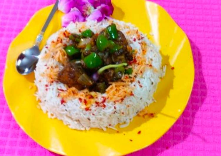 Steps to Prepare Favorite Chilli chicken with rice