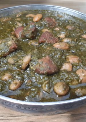 عکسی از دستور بفرمایید خورش قورمه سبزی