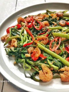 Foto resep Tumis kangkung terasi dg ebi