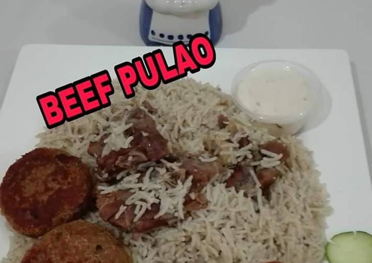 Beef Pulao and Beef Boti Kabab