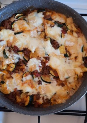 Une photo de Cougettes à la bolognaise et au reblochon