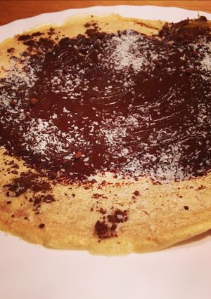 Una foto de Crepes de choco y coco light