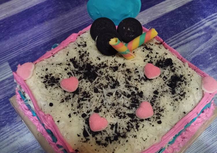 Resep Birthday cake simple Anti Gagal
