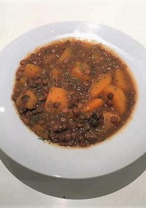 Foto principal de Lentejas con calabaza