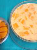 Luscious Mango Cubes In Creamy Milk (Doodh Keri) (Fasting Recipe)