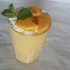 A picture of Eggless mango mouse.