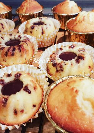 Une photo de Muffins aux pépites de chocolat  (thermomix)