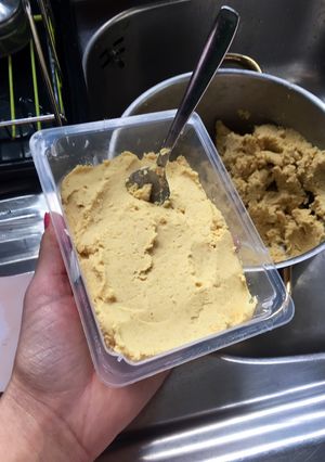 Una foto de Hummus de garbanzos