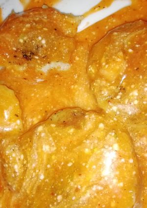 A picture of Potato tikki Chat.
