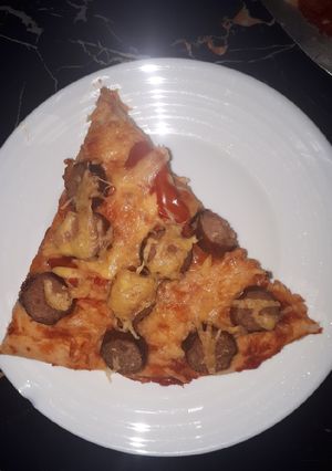 A picture of Home made pizza.