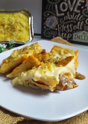 Foto resep Eggplant Lasagna 🍆 (pakai kulit pangsit)