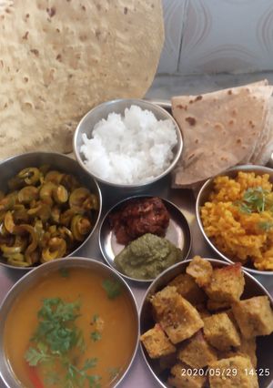 A picture of My lunch - veg thali.