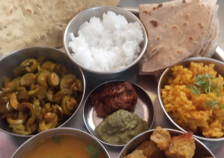 Steps to Make Ultimate My lunch - veg thali